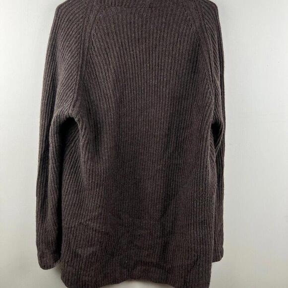 Kinross 100% Cashmere Open Front Lightweight Cardigan  Brown Sweater - Picture 2 of 6